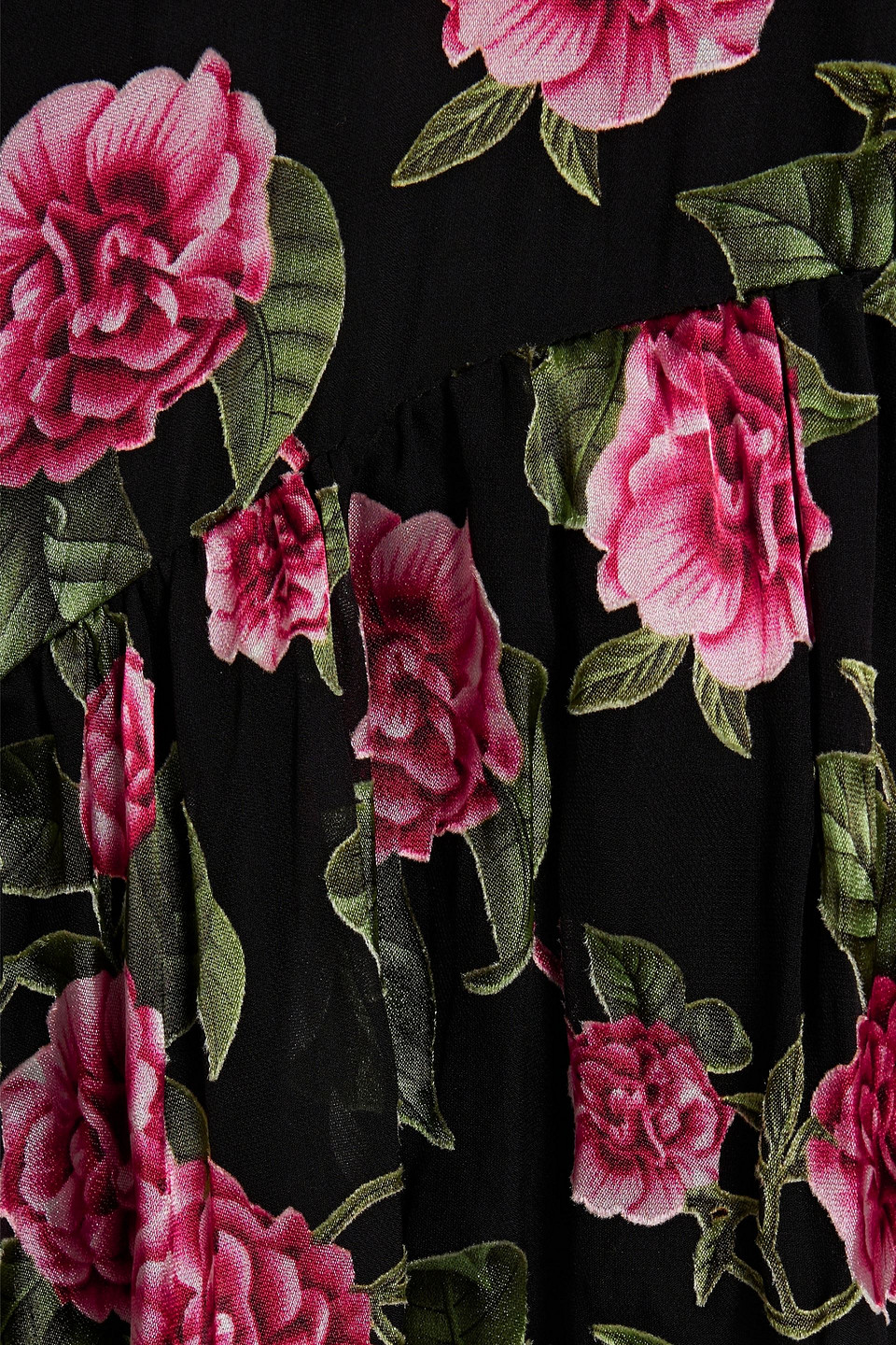 ALICE AND OLIVIA KATIA RUFFLED FLORAL-PRINT FIL COUPÉ CHIFFON MAXI DRESS 3074457345637709767