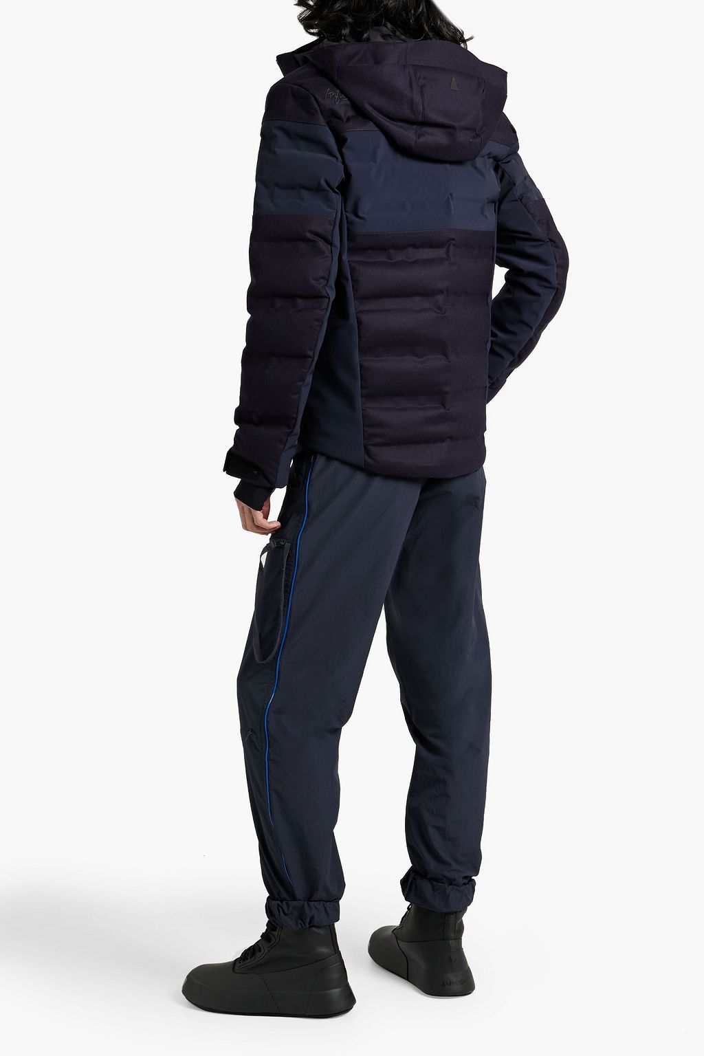 AZTECH MOUNTAIN Nuke quilted wool-blend twill-paneled hooded down ski jacket