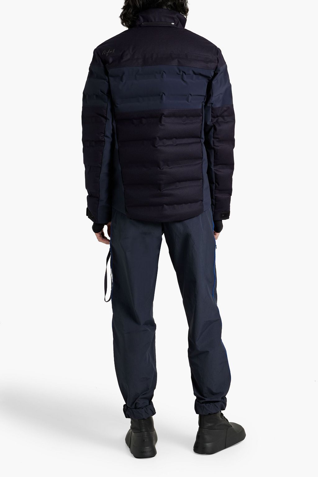 AZTECH MOUNTAIN Nuke quilted wool-blend twill-paneled hooded down ski jacket
