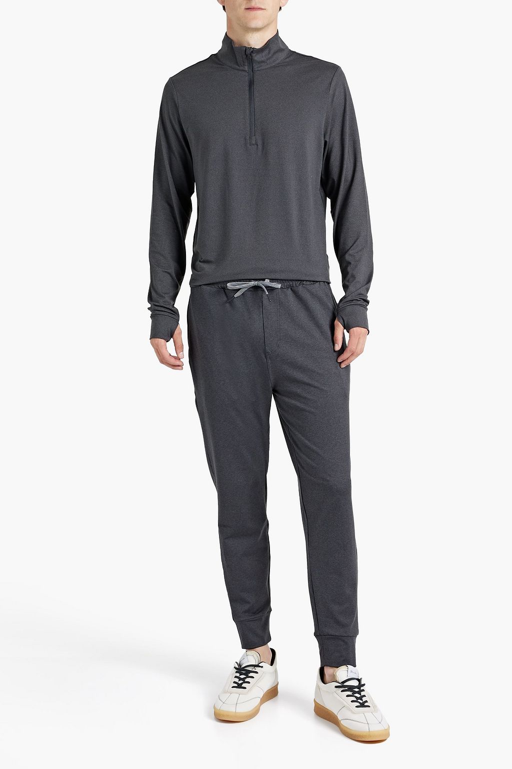 ONIA Everyday stretch-jersey half-zip sweatshirt