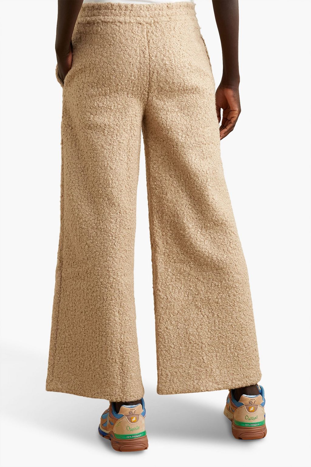 STAUD Bouclé wide-leg track pants