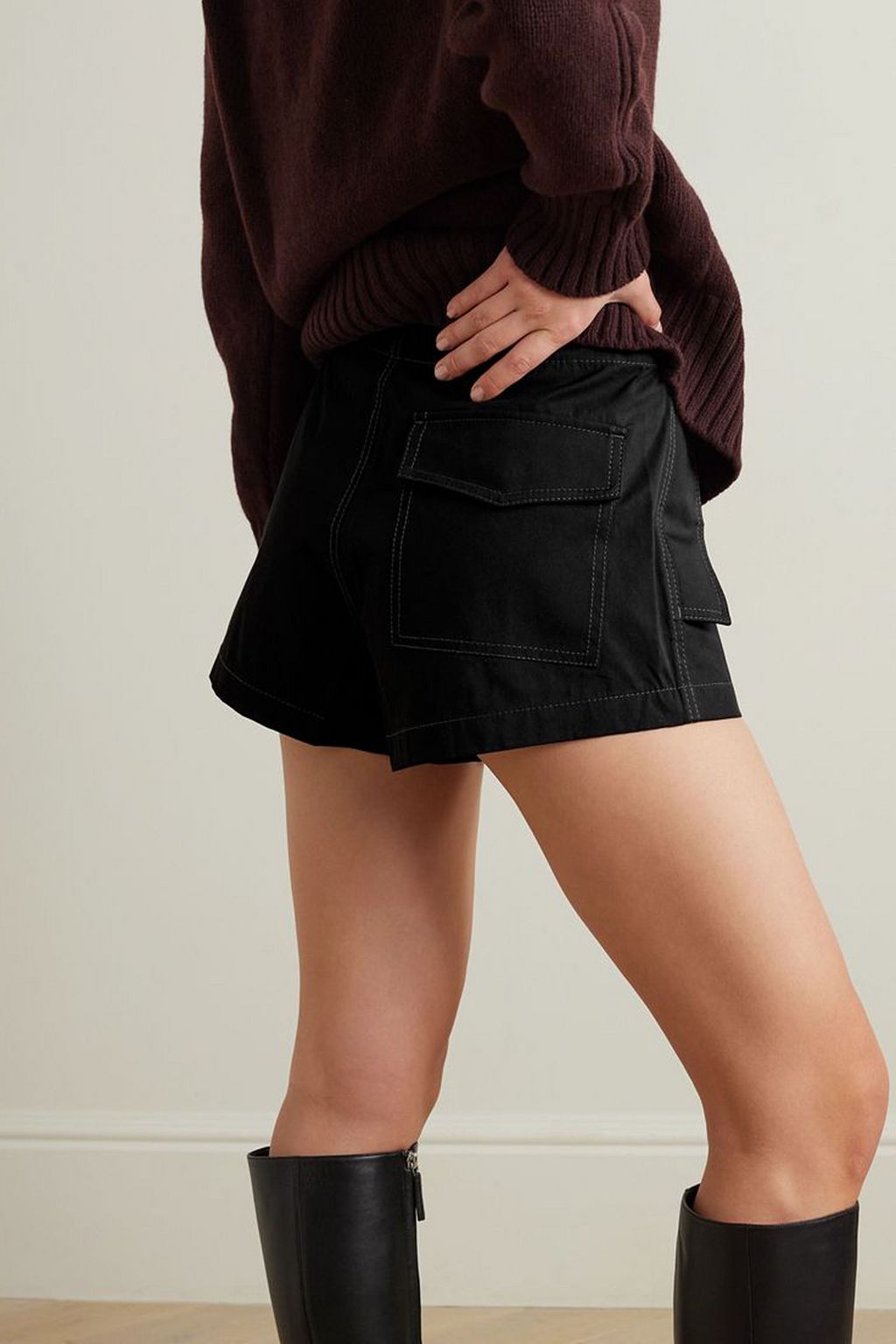 DION LEE شورت Parachute من مزيج قطن تويل عضوي