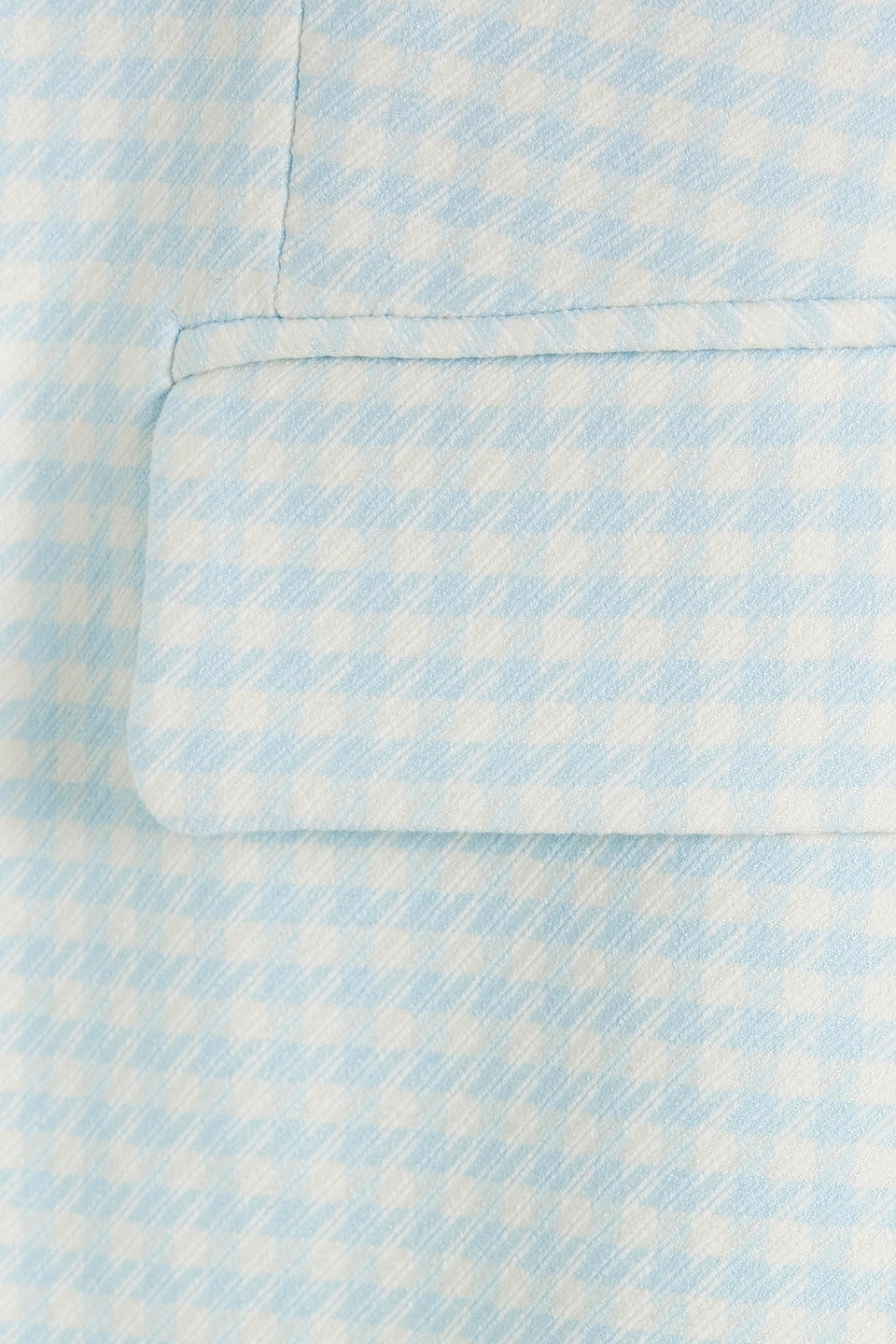 Alice And Olivia Justin Double-breasted Gingham Twill Blazer In Sky Blue
