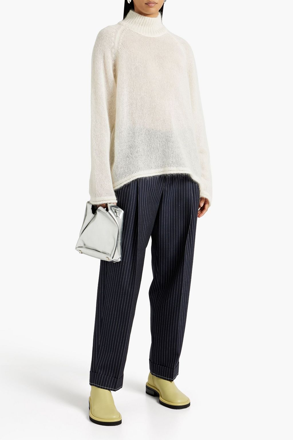 HOLZWEILER Crystal mohair-blend turtleneck sweater