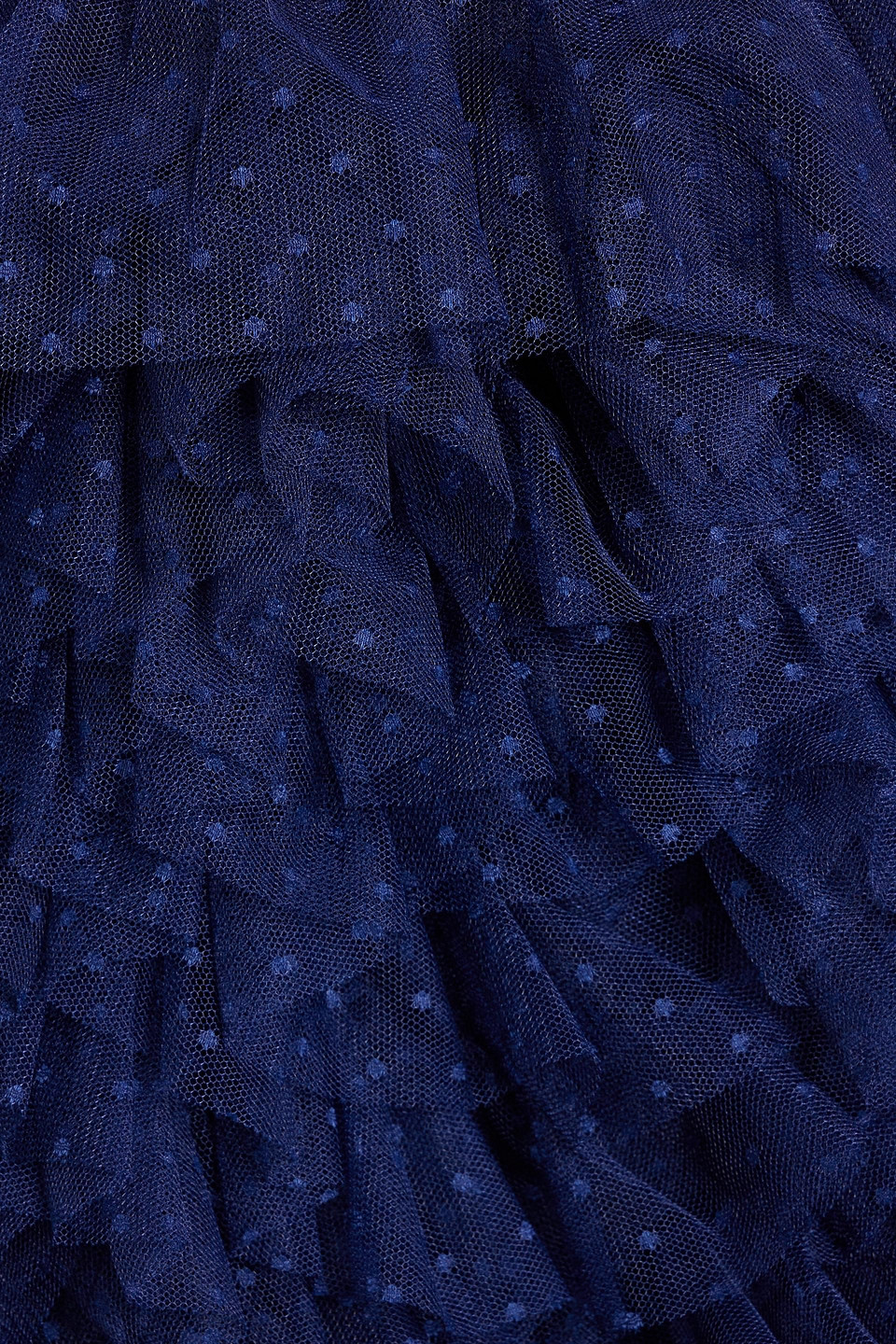 MARCHESA NOTTE RUFFLED POINT D'ESPRIT GOWN 3074457345637714627