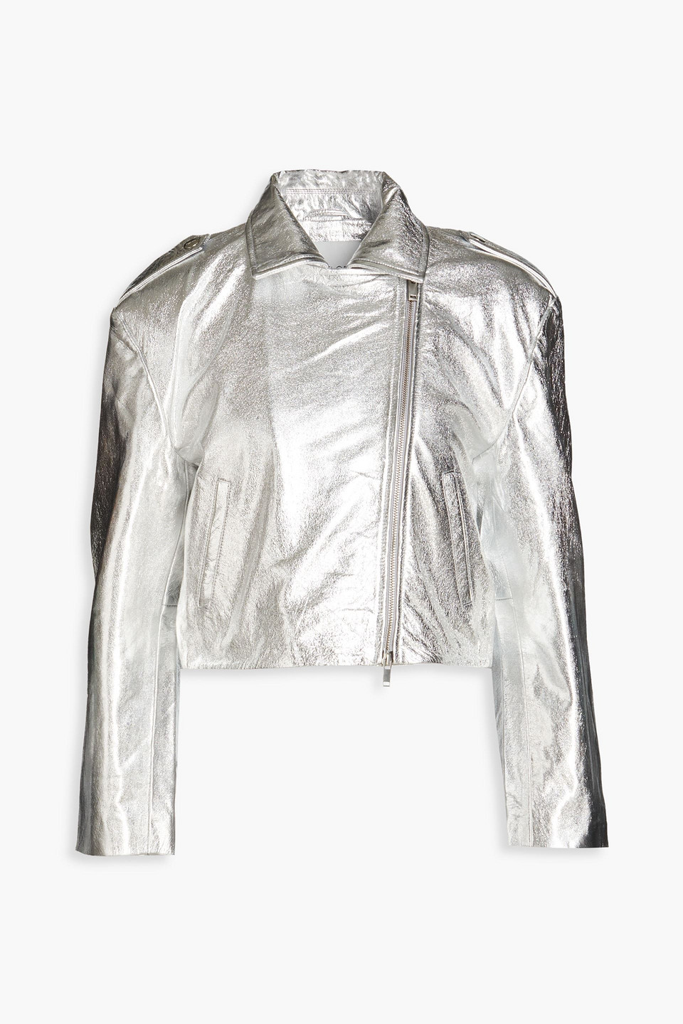 Envelope 1976 Metallic Leather Biker Jacket