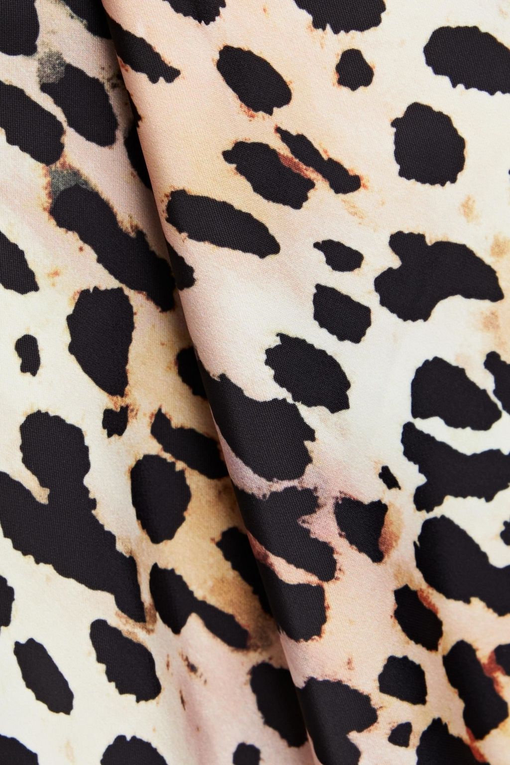 GOOD AMERICAN Leopard-print satin midi slip dress