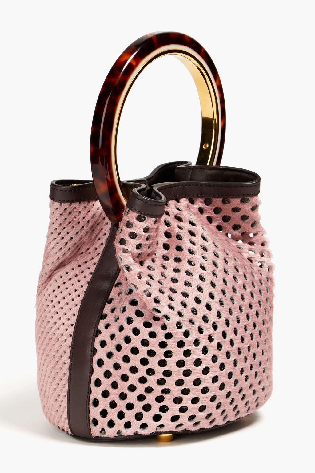 MARNI Beuteltasche aus perforiertem Kalbshaar
