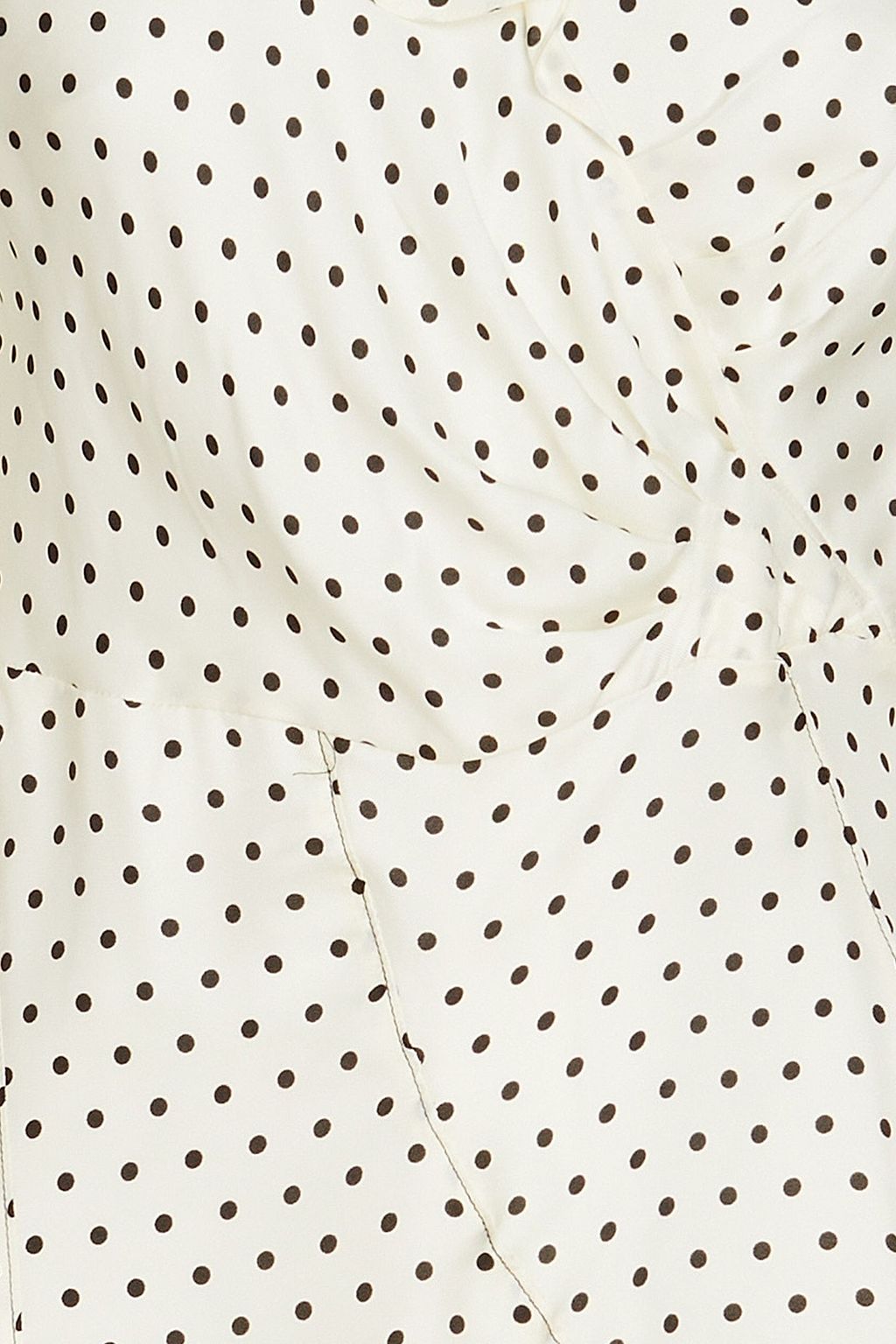 SANDRO ツイル ミニワンピース ラッフル付き ポルカドット