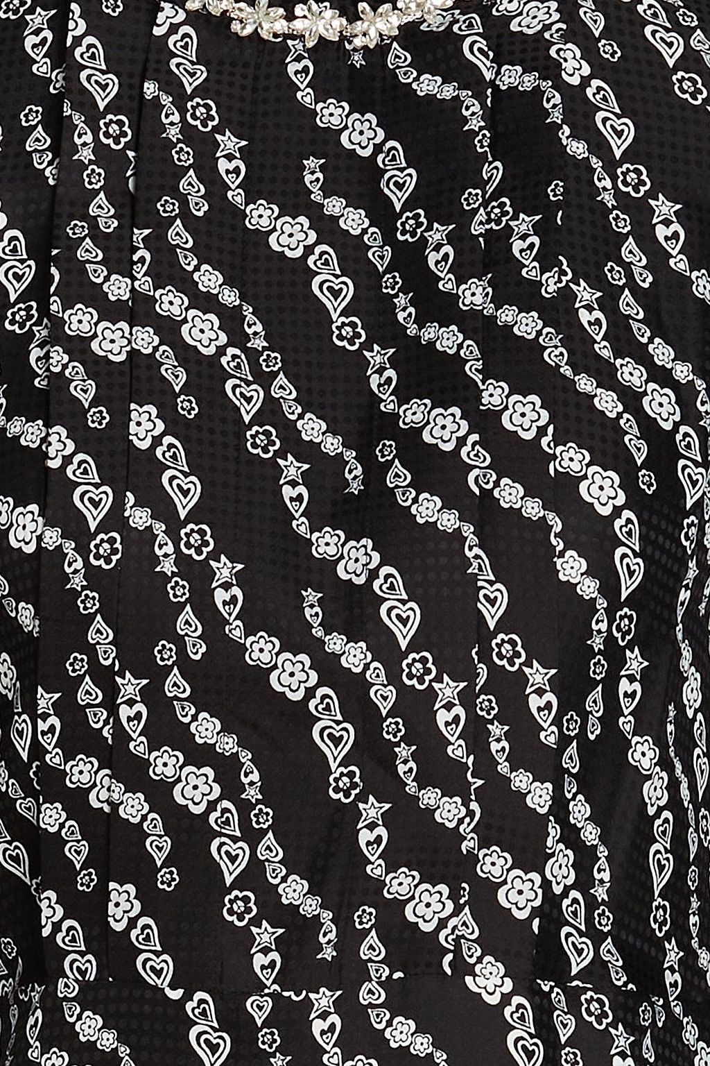 SANDRO Crystal-embellished printed jacquard mini dress