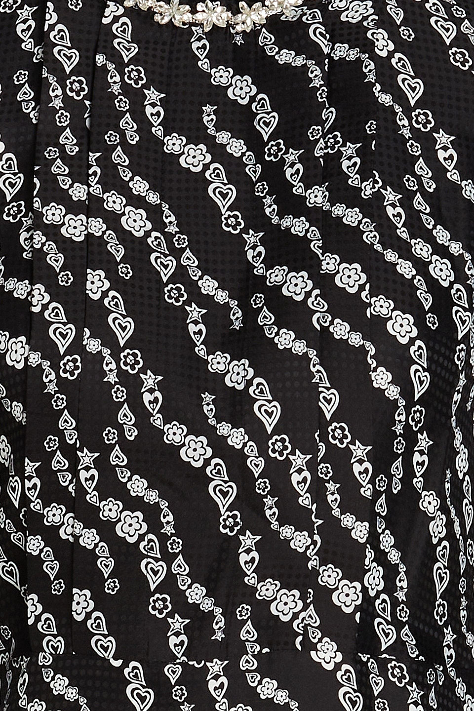 Sandro Bedrucktes Minikleid Aus Jacquard Mit Kristallverzierung In Schwarz