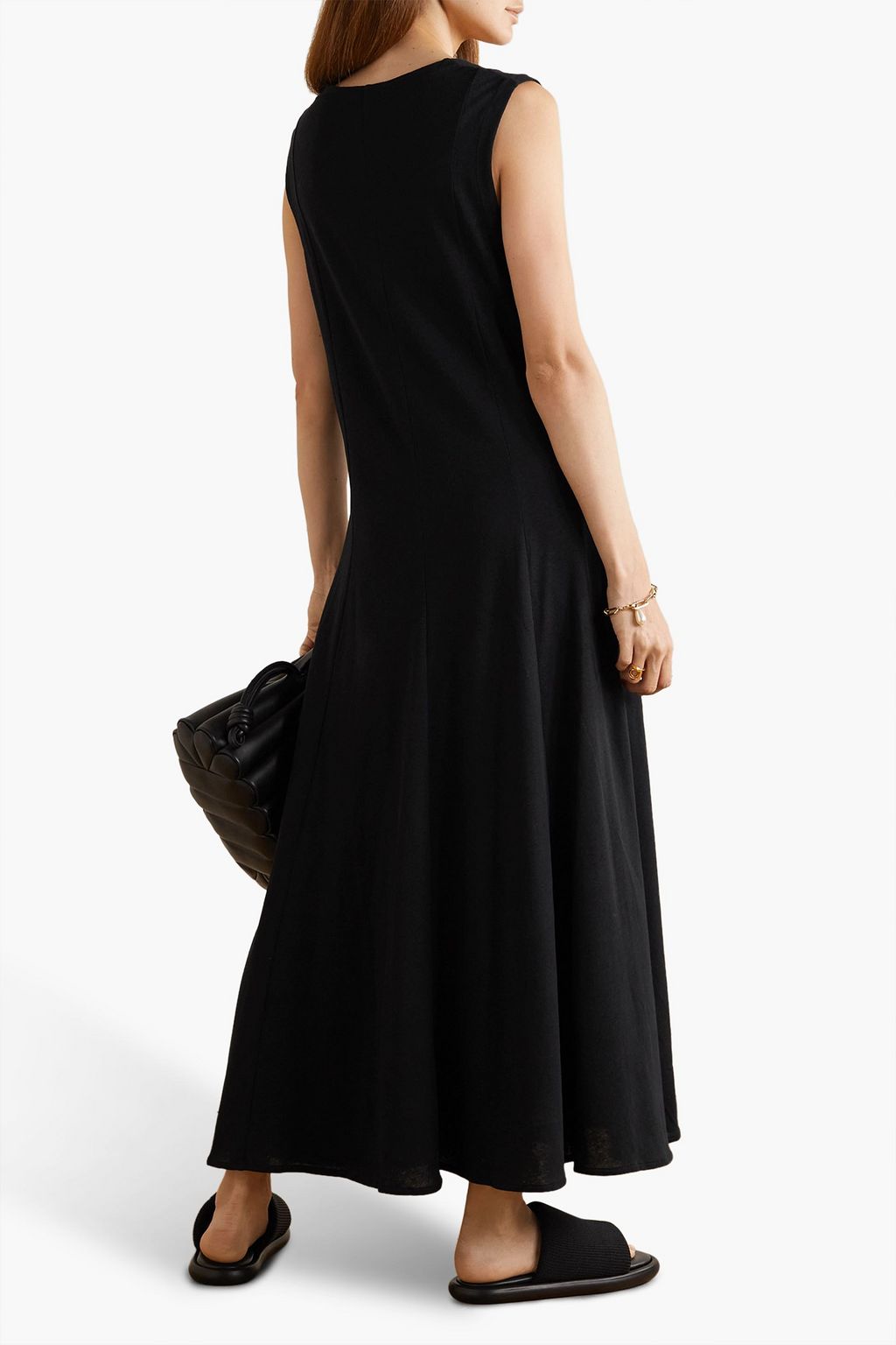 BY MALENE BIRGER コットン&リネン混ジャージー ミディワンピース