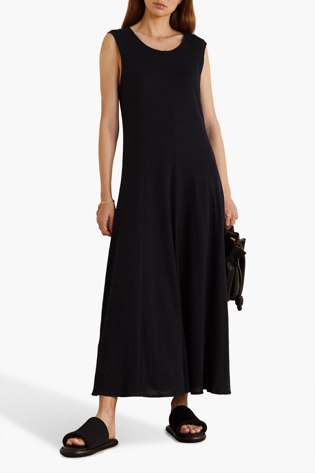 BY MALENE BIRGER コットン&リネン混ジャージー ミディワンピース