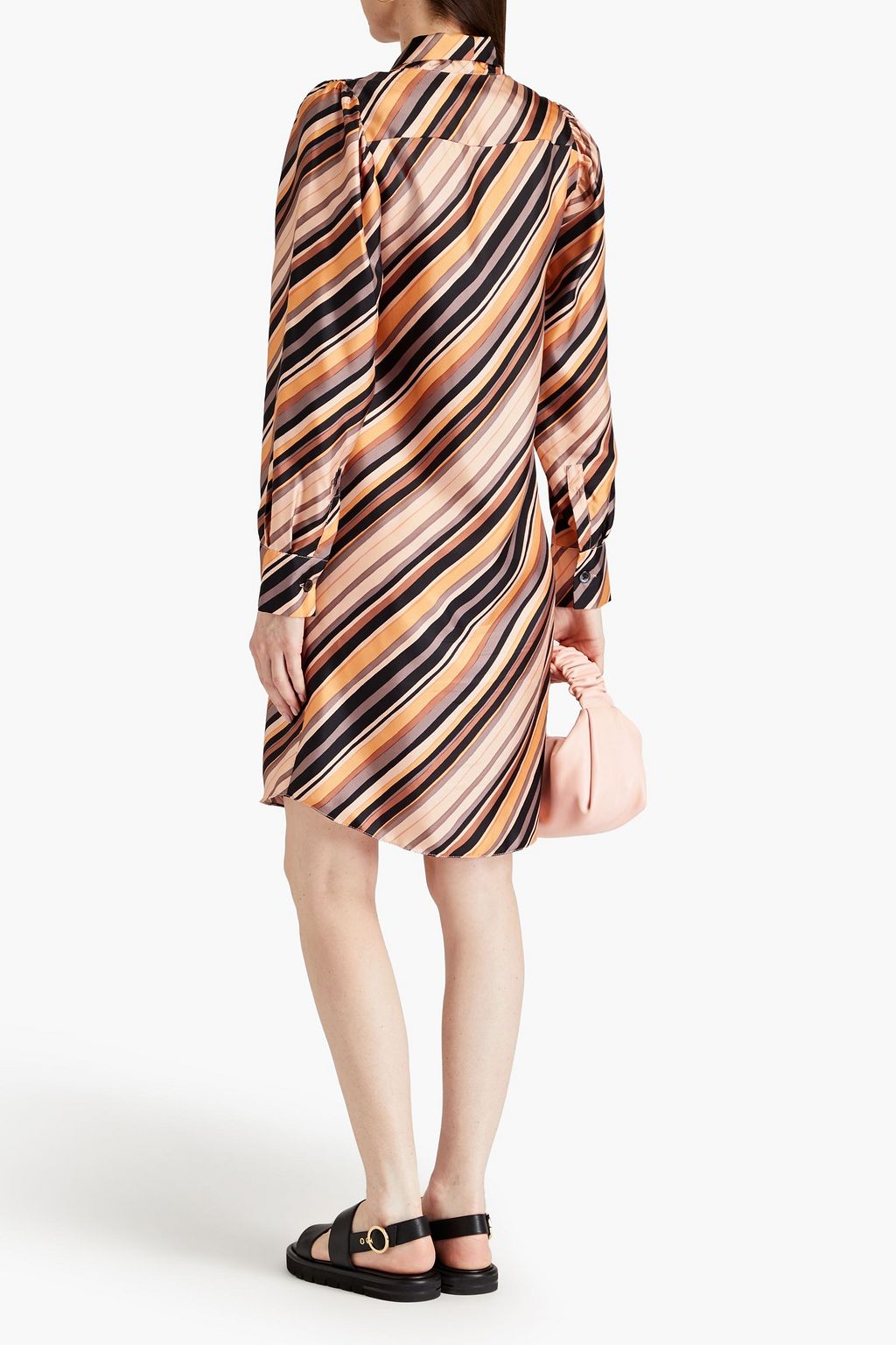 MARNI Hemdkleid aus Seiden-Twill mit Streifen