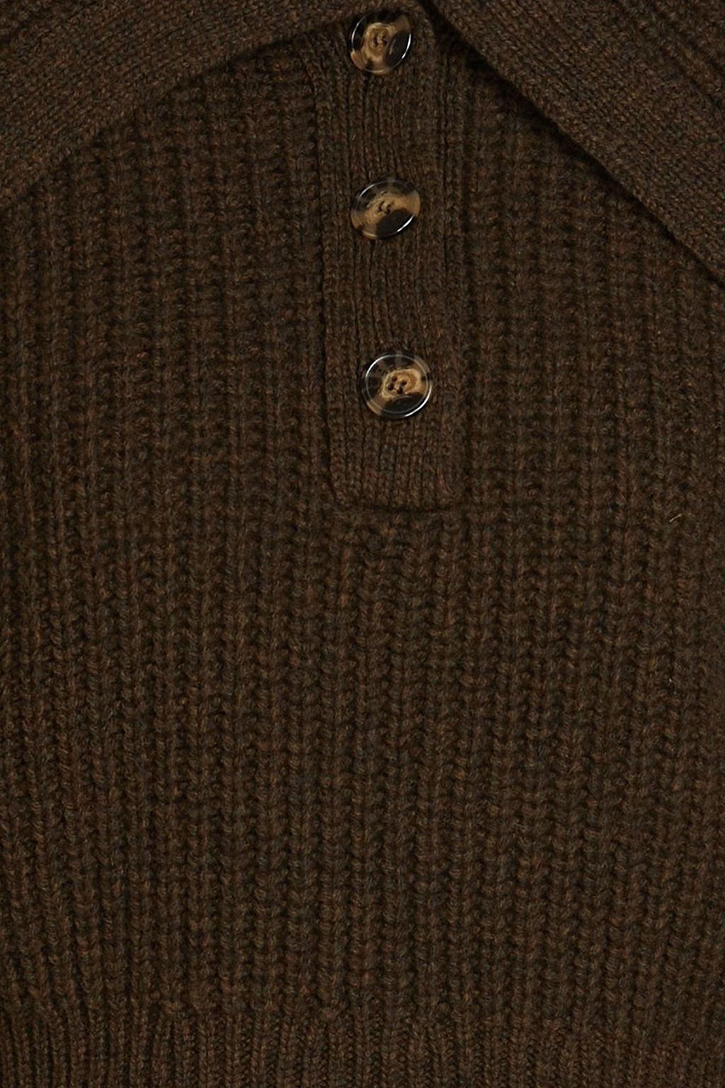 SANDRO Mélange ribbed wool-blend sweater