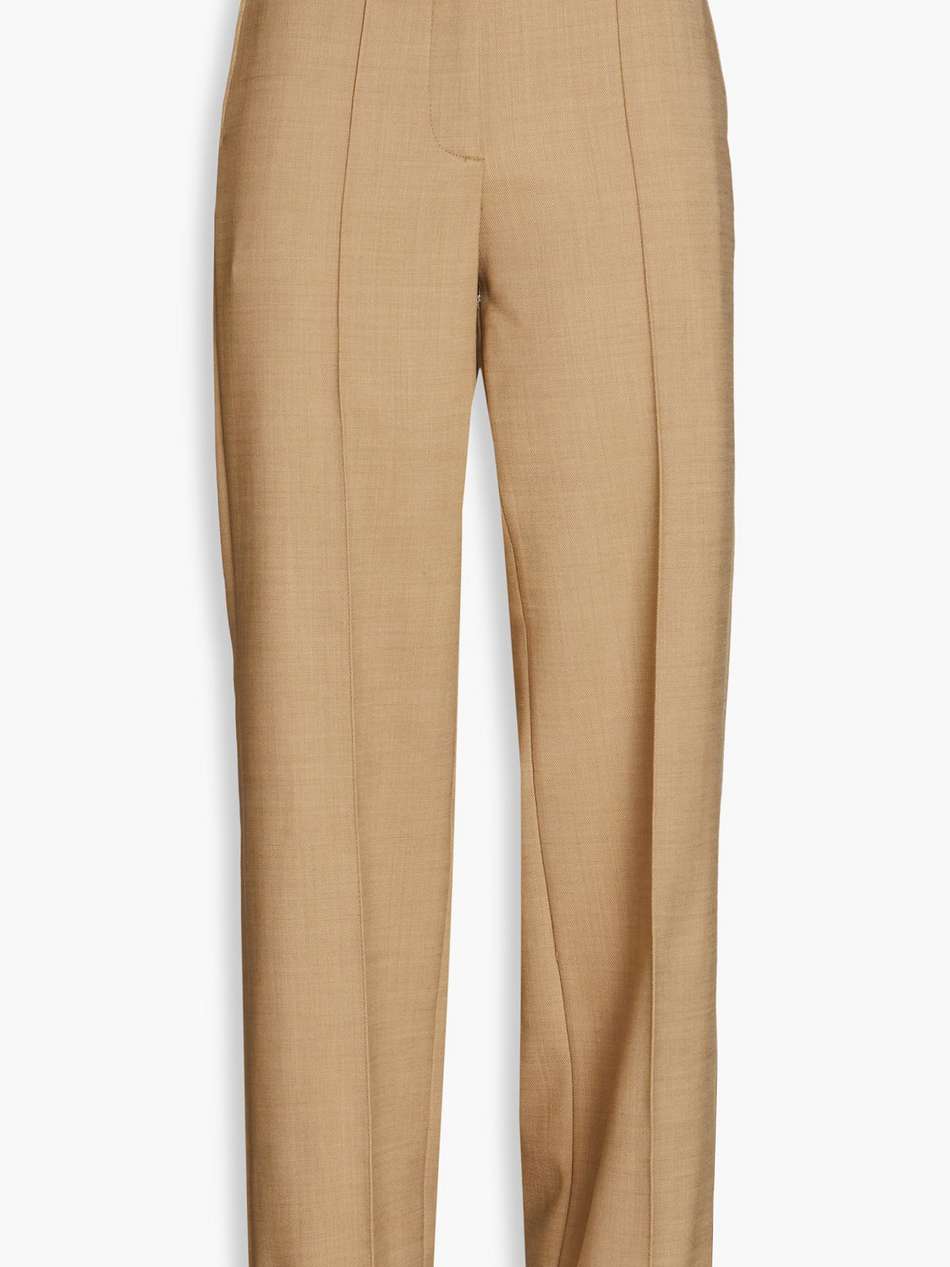 twill wide-leg pants