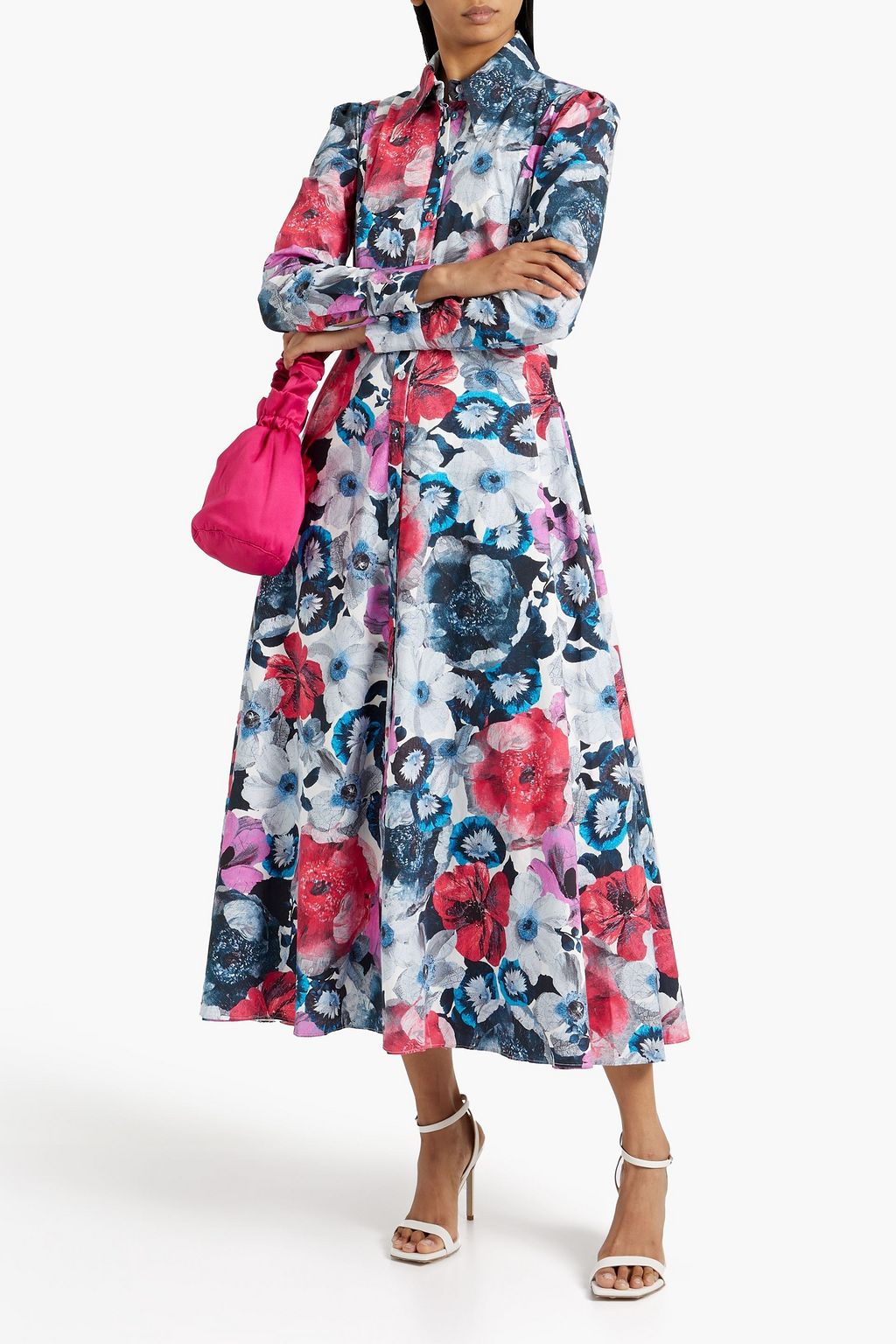 ERDEM Josianne floral-print cotton-poplin midi dress