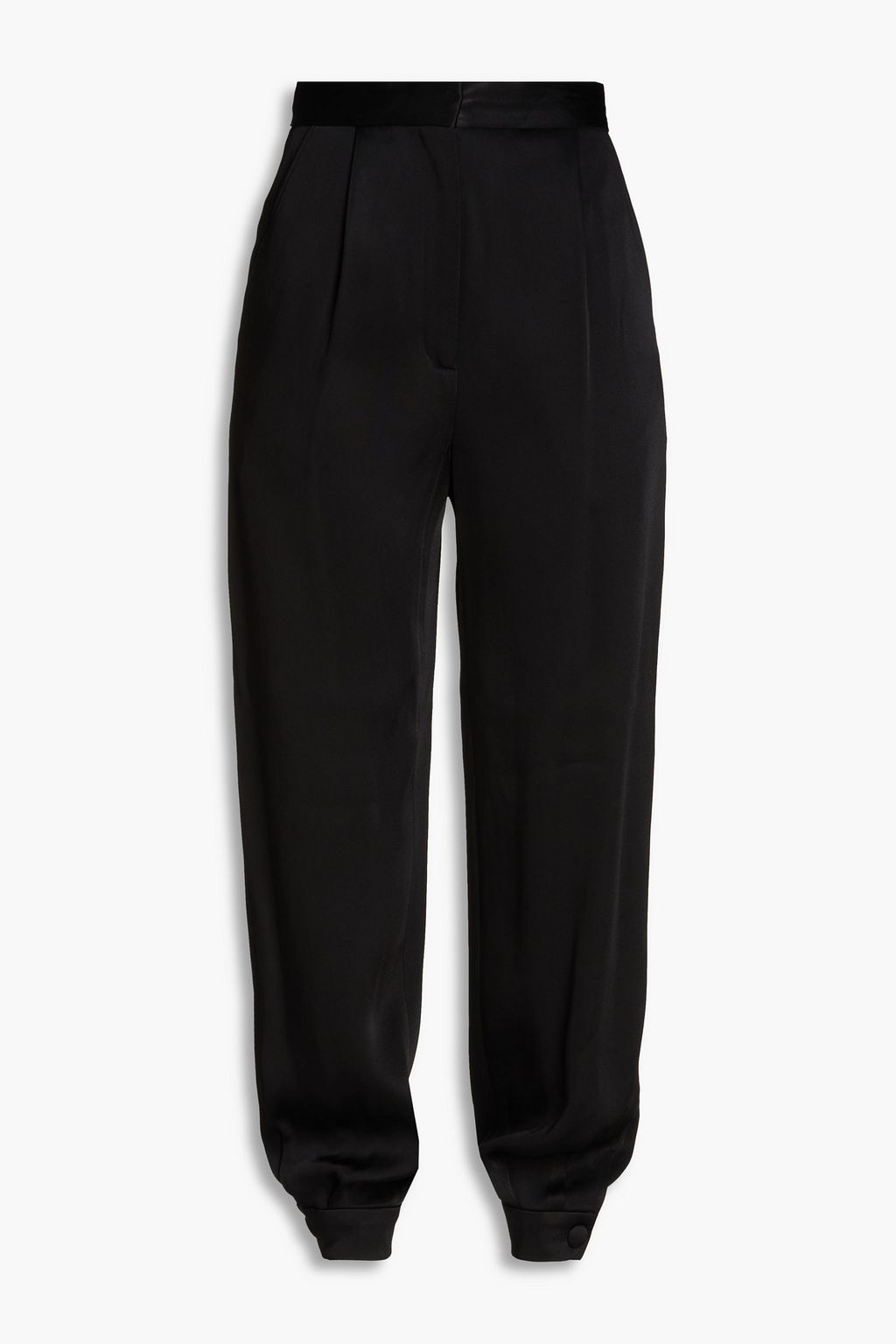 SANDRO Satin-crepe tapered pants | THE OUTNET