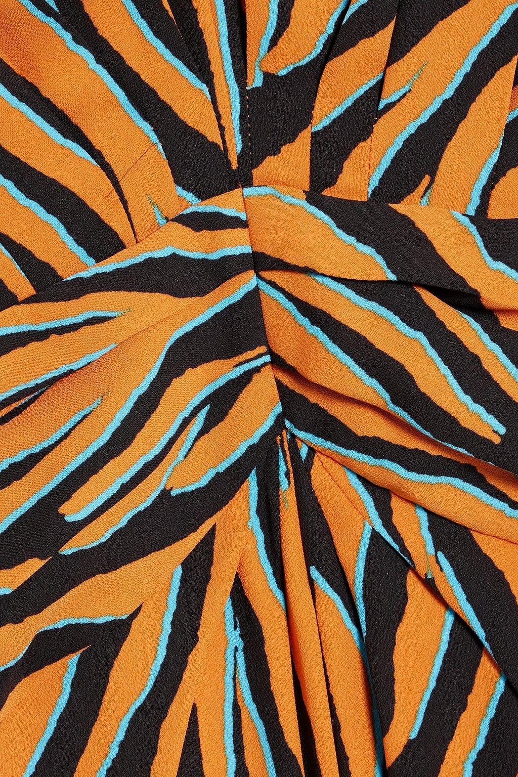 DIANE VON FURSTENBERG Ace zebra-print crepe maxi dress