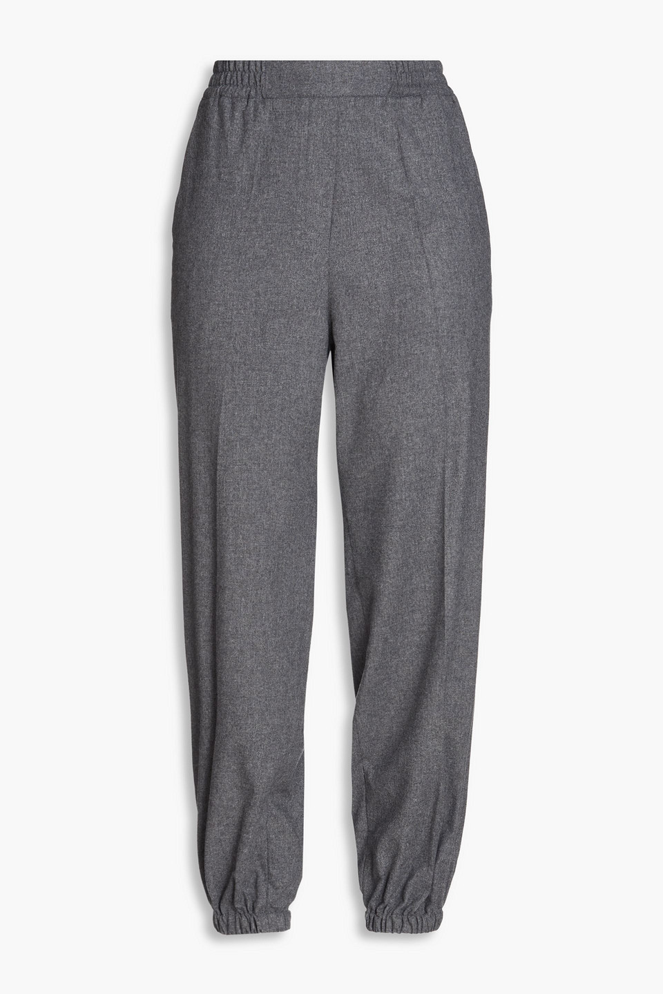 sandro - mélange felt tapered pants - gray - fr 36