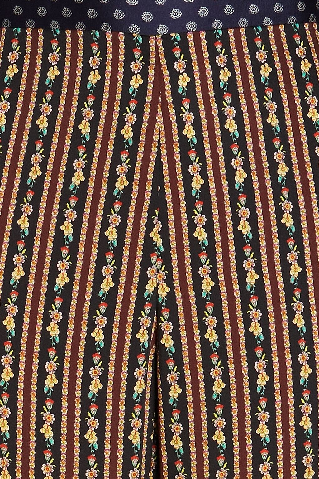 SANDRO Printed twill bootcut pants