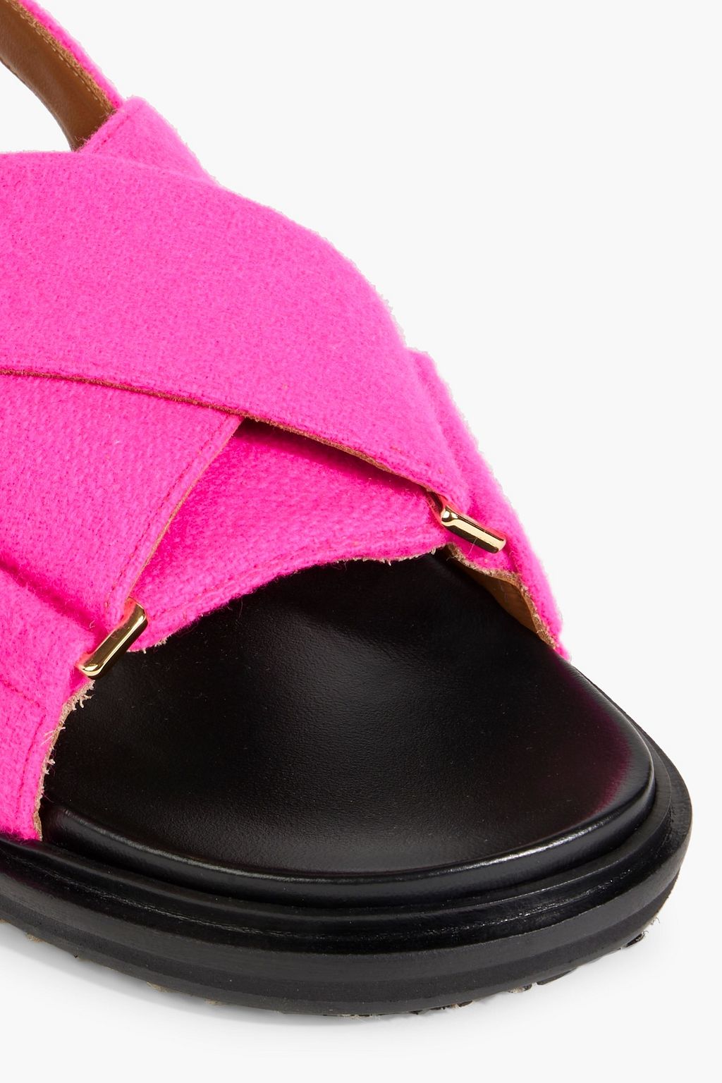 MARNI Fussbett felt slingback sandals