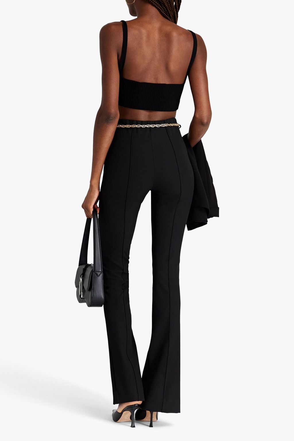 SANDRO Crepe bootcut pants