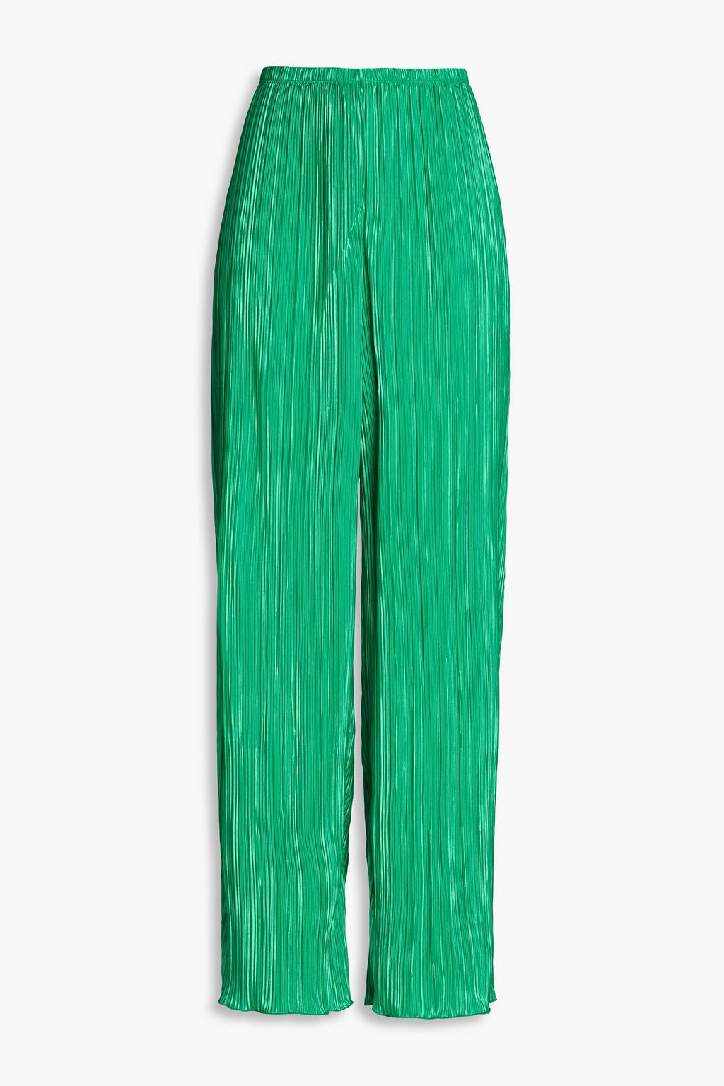 GOOD AMERICAN Plissé-satin wide-leg pants | THE OUTNET