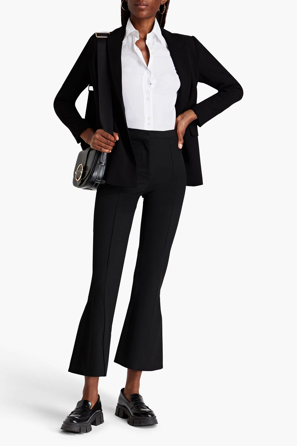 SANDRO Crepe flared pants