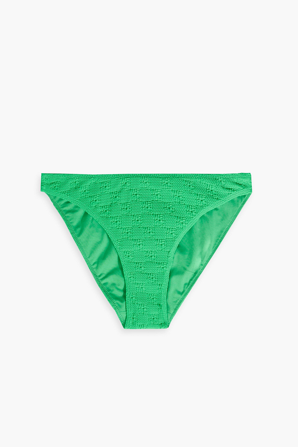 Alexander Wang T Stretch-jacquard Mid-rise Bikini Briefs In Green