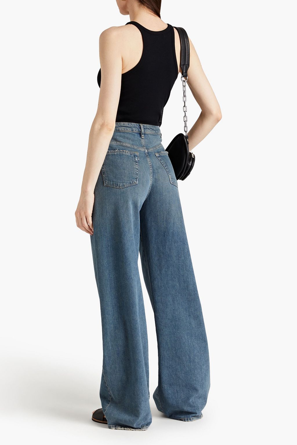 FRAME Ribbed stretch-modal jersey tank