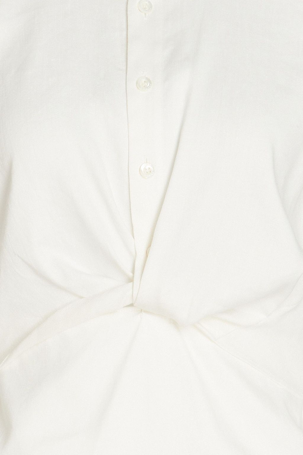 FRAME Twist-front twill mini shirt dress