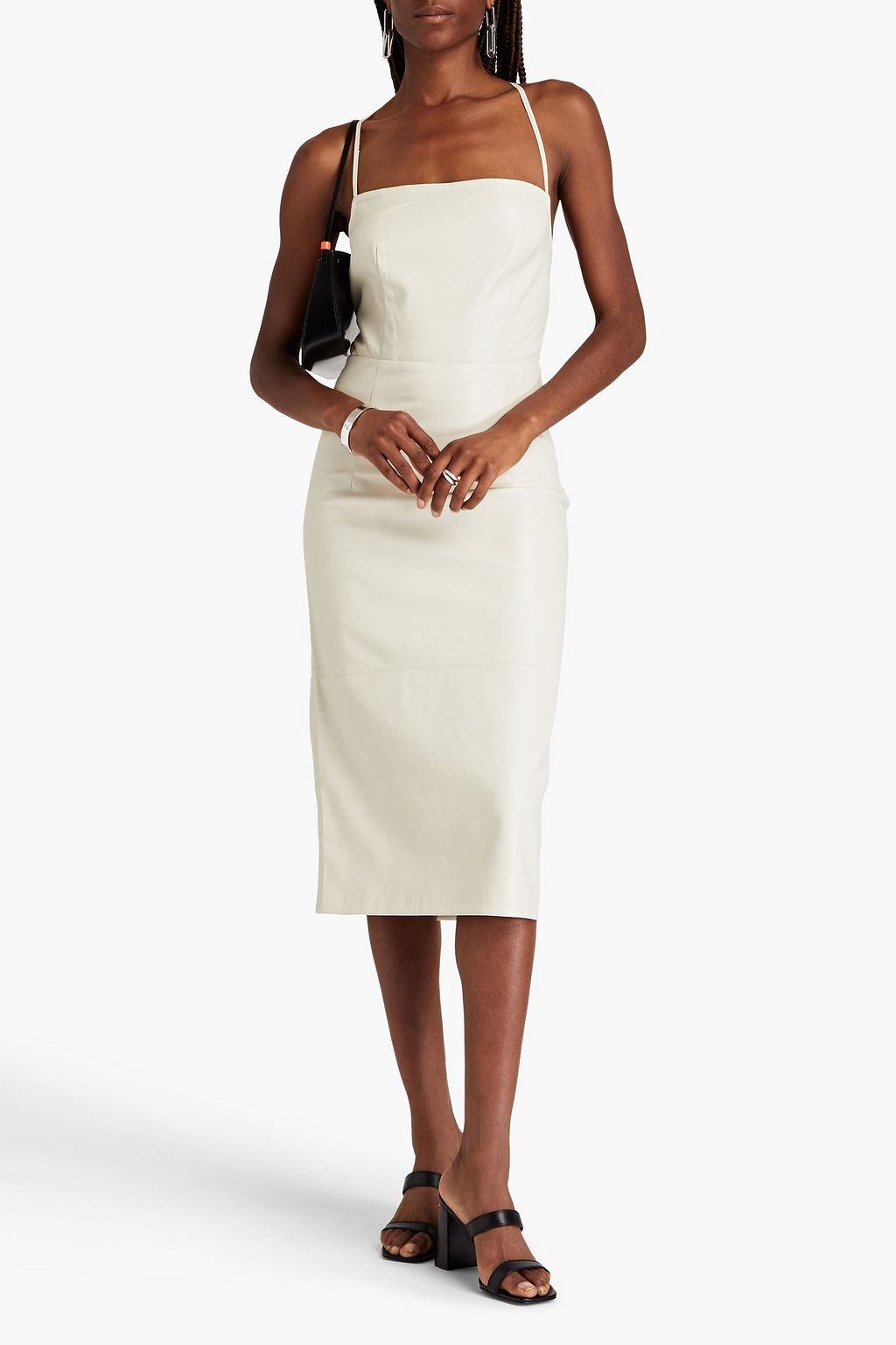 GOOD AMERICAN Kleid aus strukturiertem Kunstleder