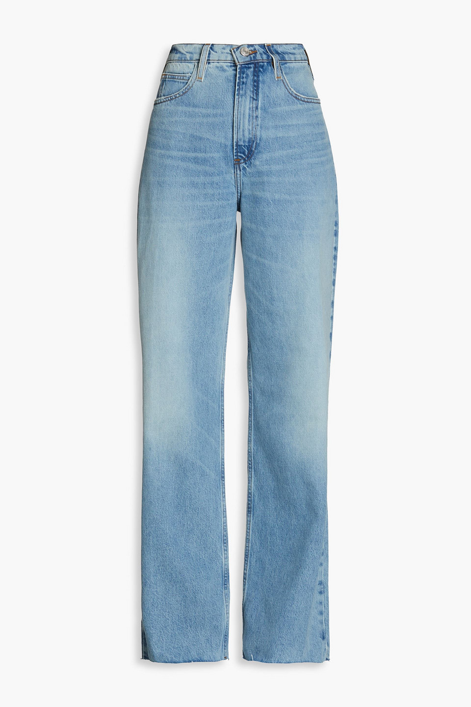 FRAME - Le High N Tight faded high-rise wide-leg jeans - Blue - 33