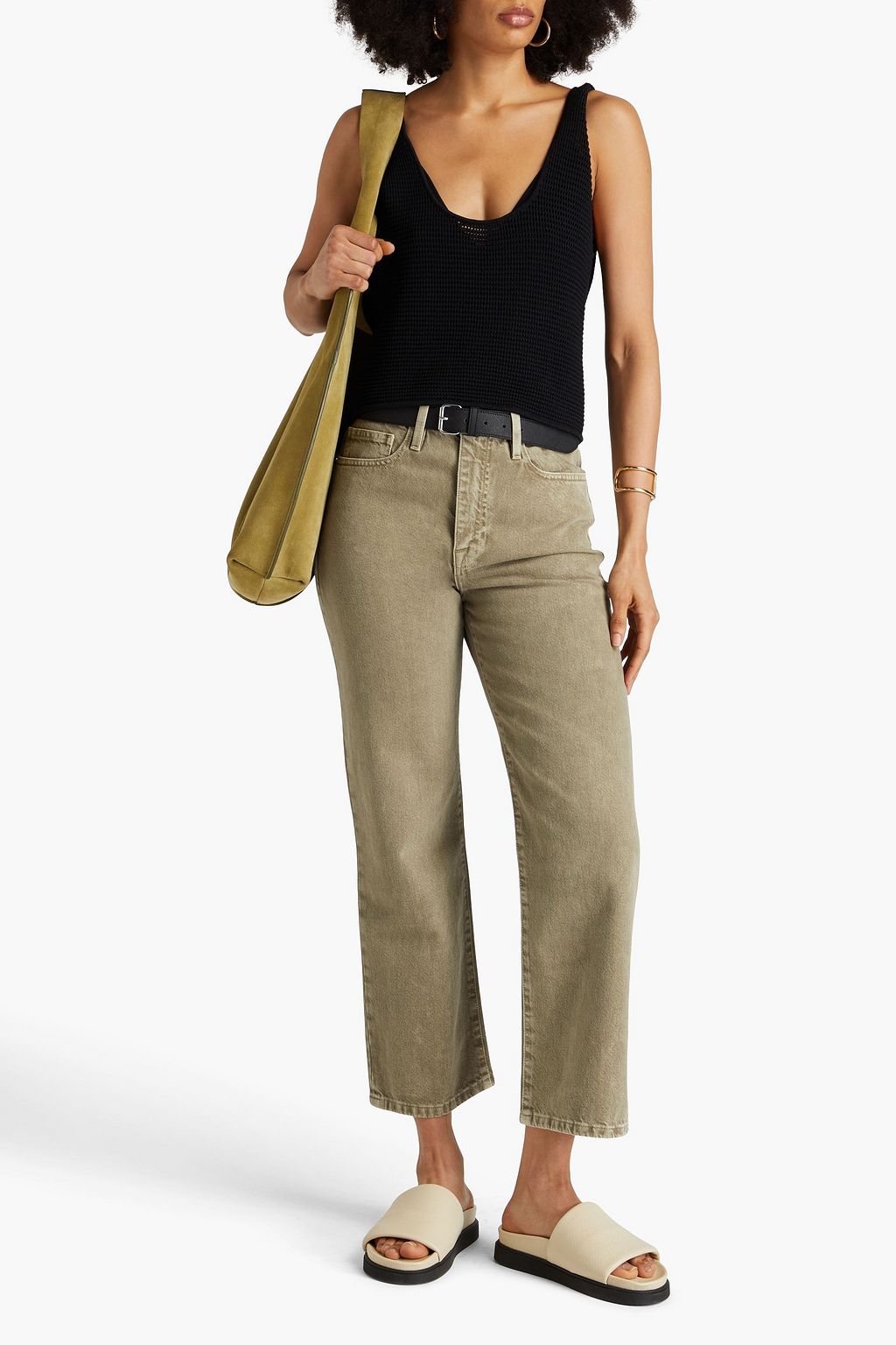 FRAME Le Jane cropped high-rise straight-leg jeans | THE OUTNET