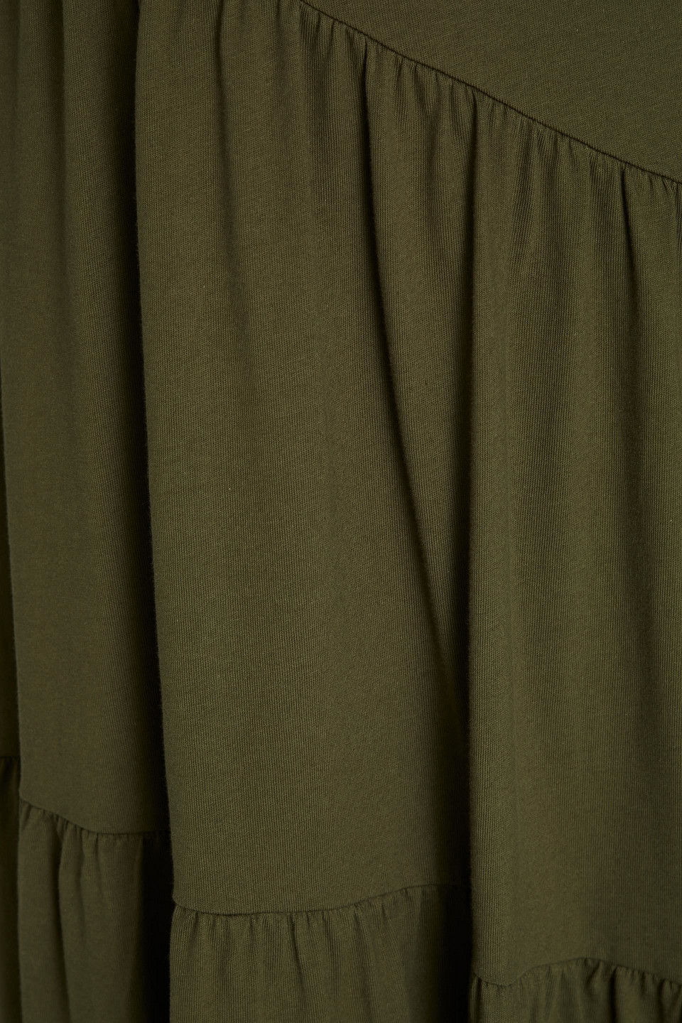Frame Gerafftes Midikleid Aus Baumwoll-jersey In Army Green