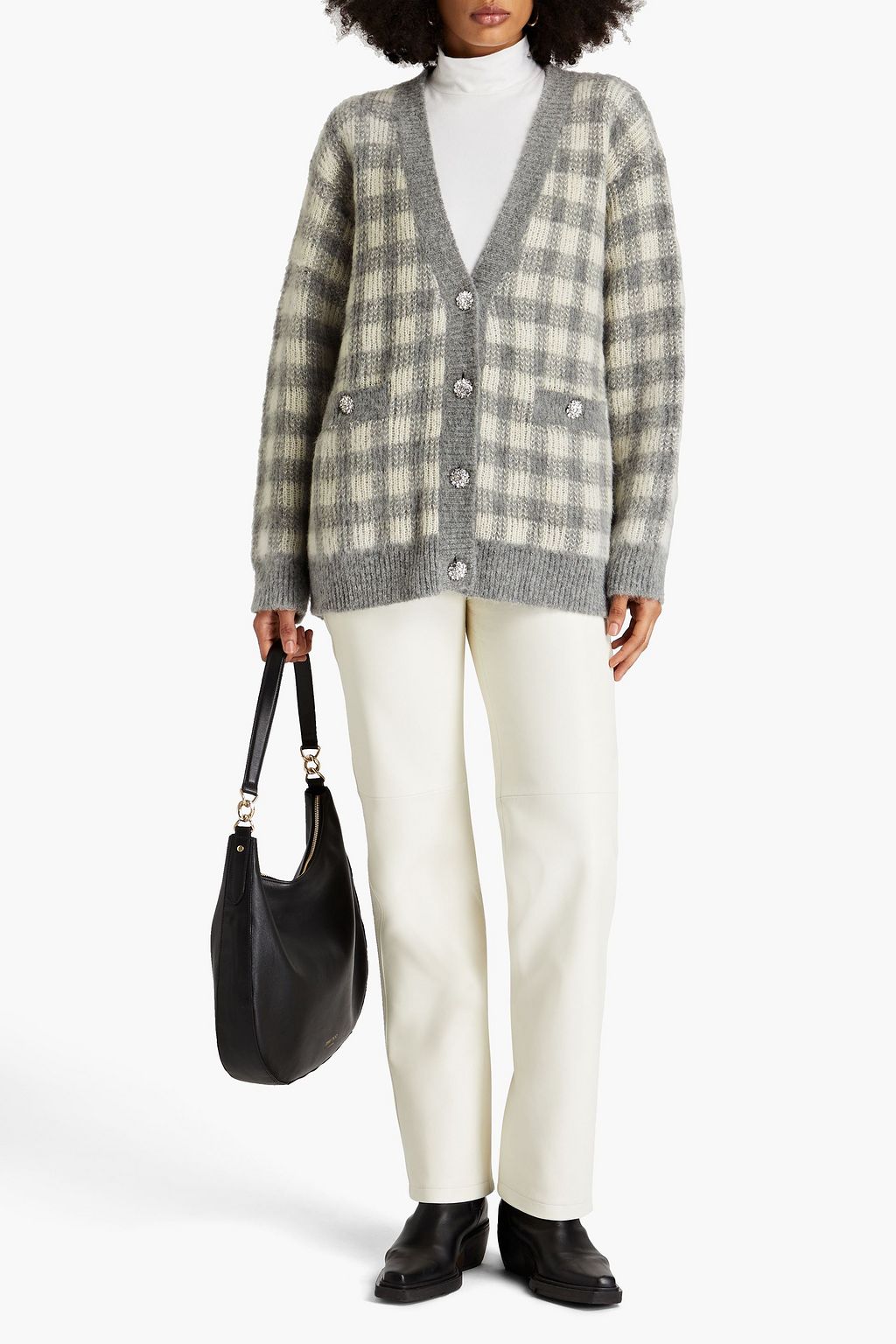 SANDRO Intarsia-knit cardigan
