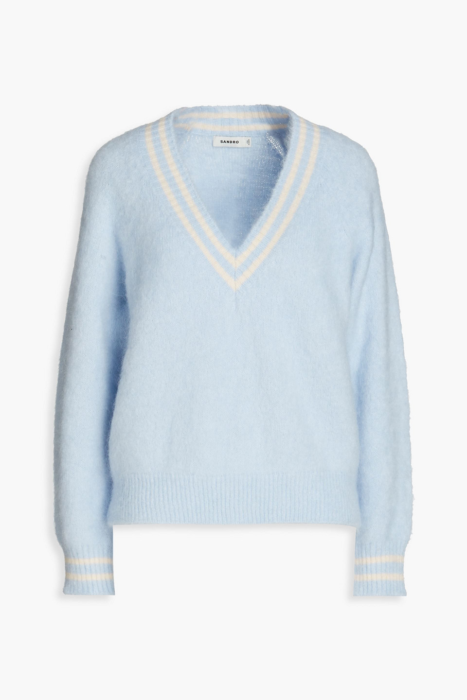 Sandro Mohair-blend Sweater In Light Blue