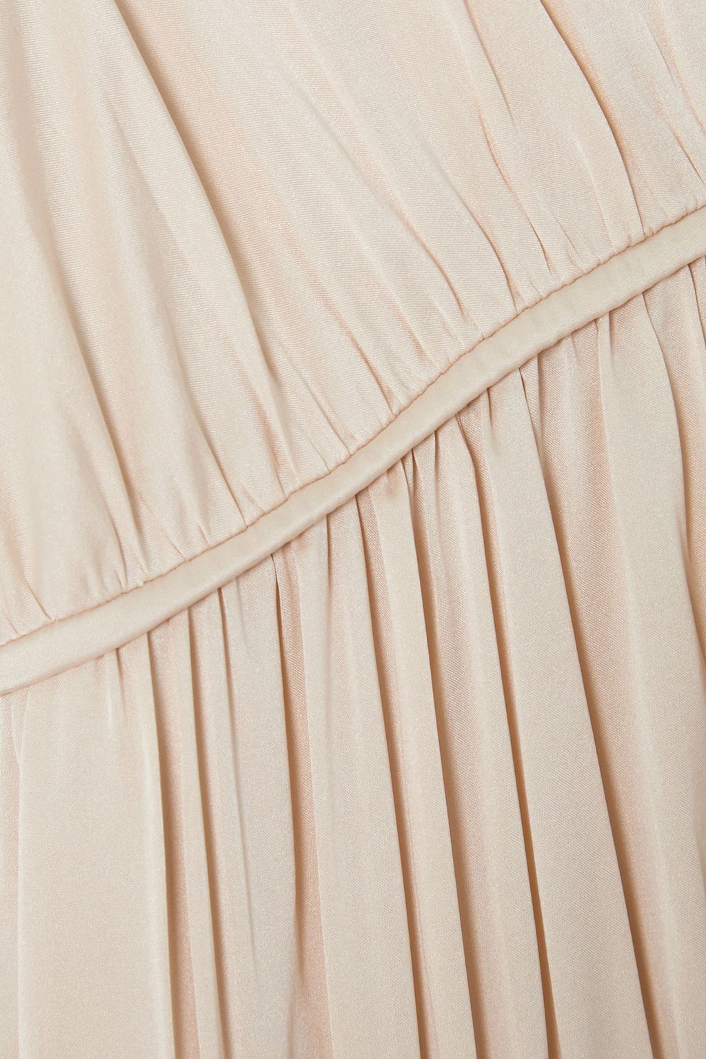 TOVE Grace lace-up gathered washed-silk midi dress