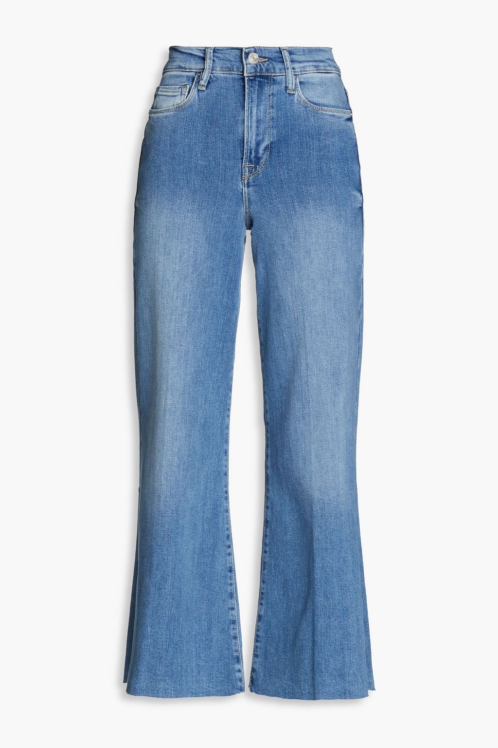 FRAME Le Palazzo faded high-rise wide-leg jeans | THE OUTNET