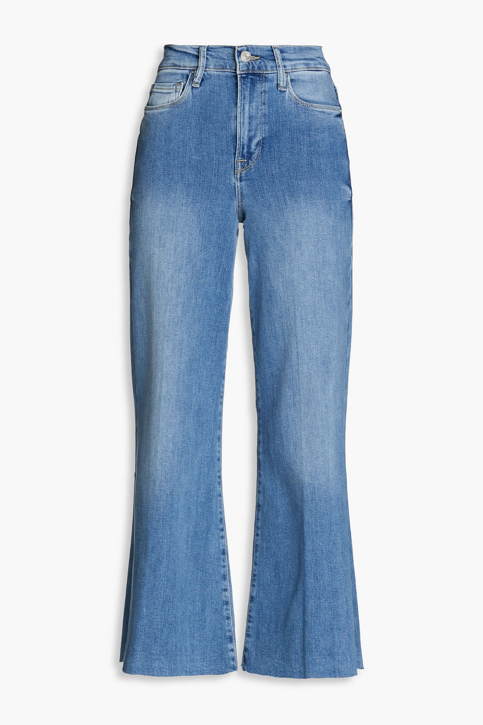 Le Palazzo faded high-rise wide-leg jeans