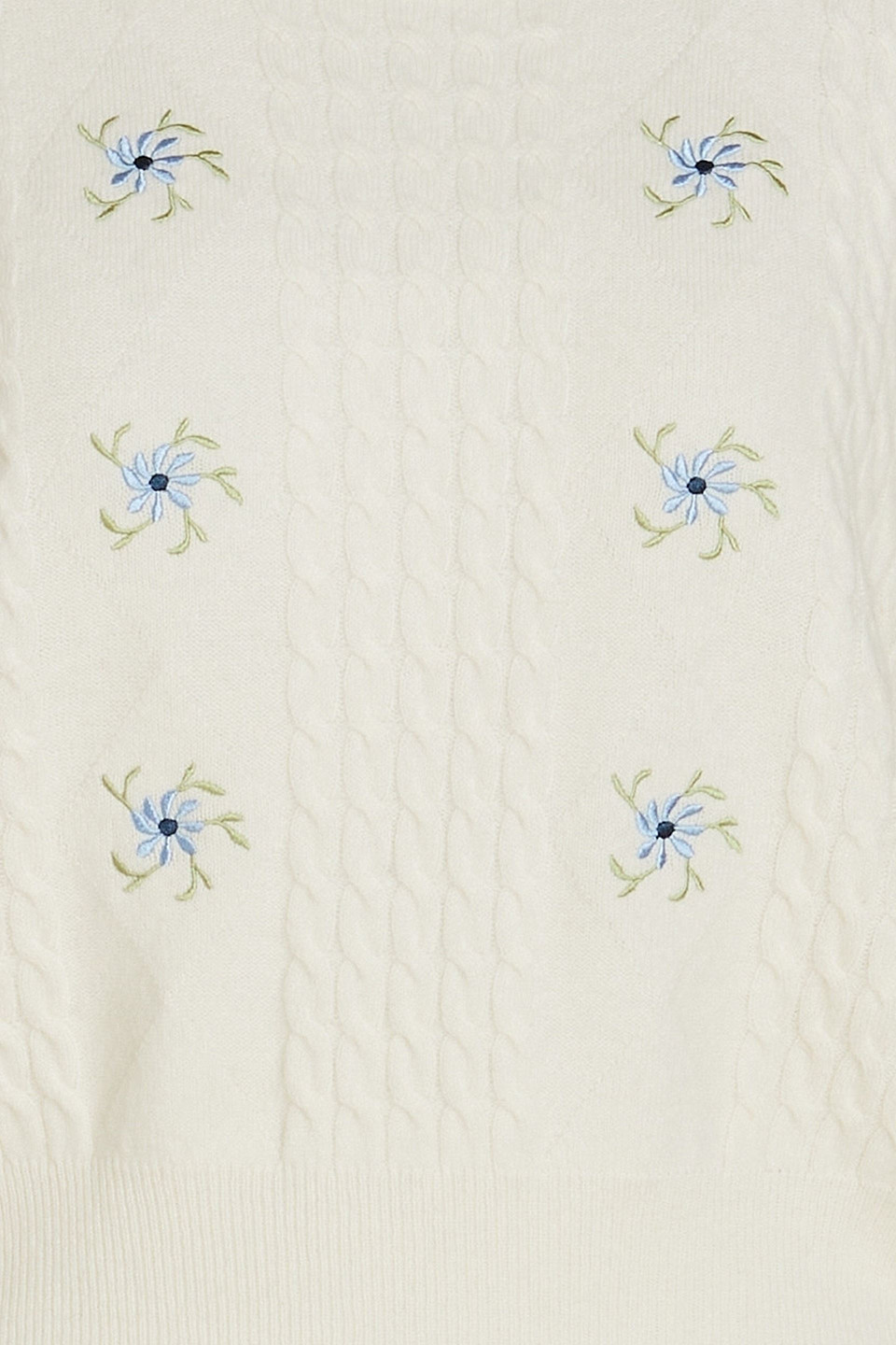 Sandro Pullover Aus Einer Woll-kaschmirmischung Mit Stickereien In Off-white