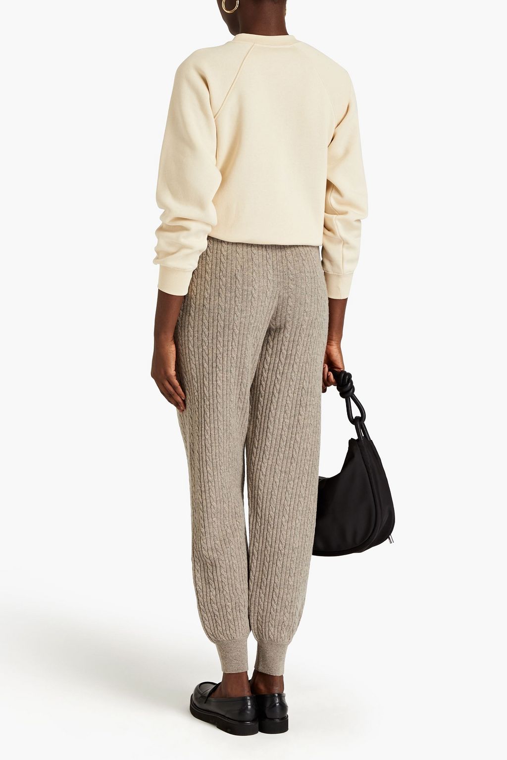 SANDRO Appliquéd cotton-blend fleece sweatshirt