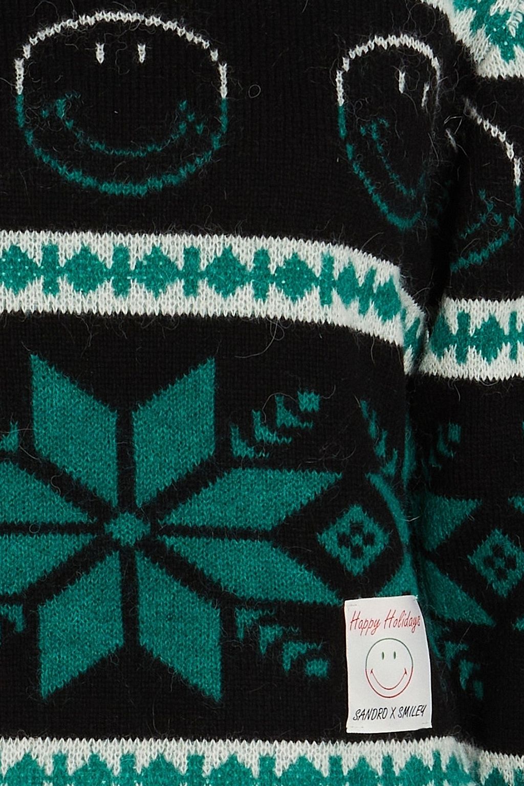 SANDRO Jacquard-knit wool-blend sweater