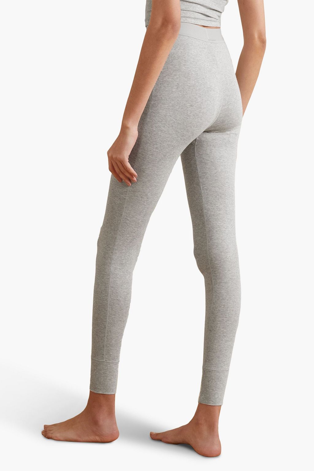 SKIMS Ribbed cotton-blend jersey leggings