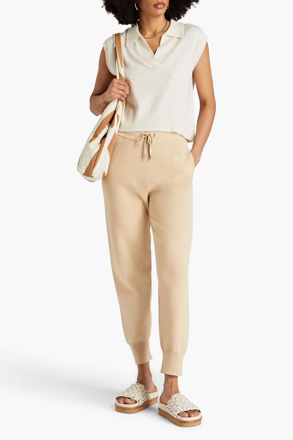 SANDRO Knitted track pants