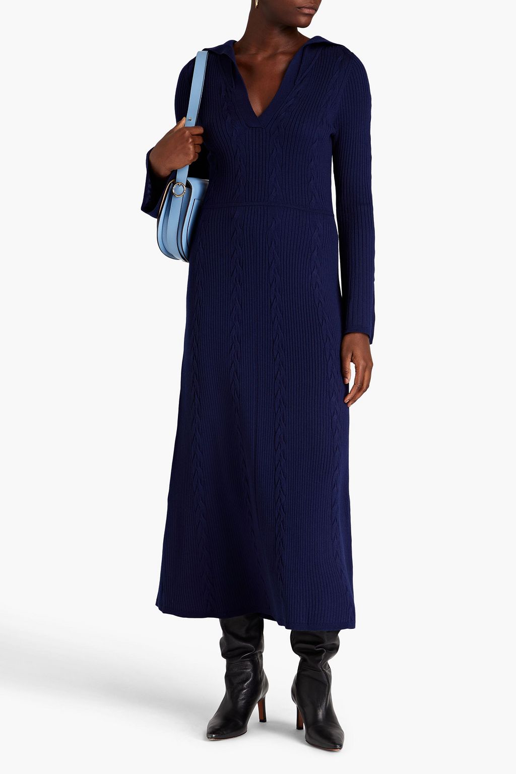SANDRO Cableknit midi dress THE