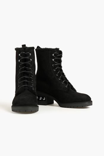 Nicholas Kirkwood Black Mesh Casati Pearl 35 Combat Boots Nicholas Kirkwood