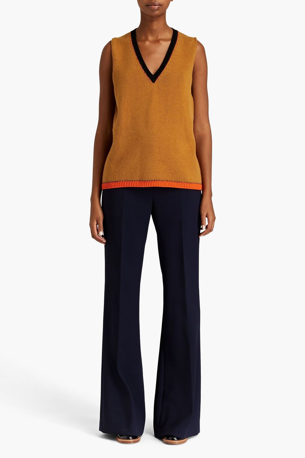 GABRIELA HEARST Humphrey Weste aus Kaschmir in Colour-Block-Optik