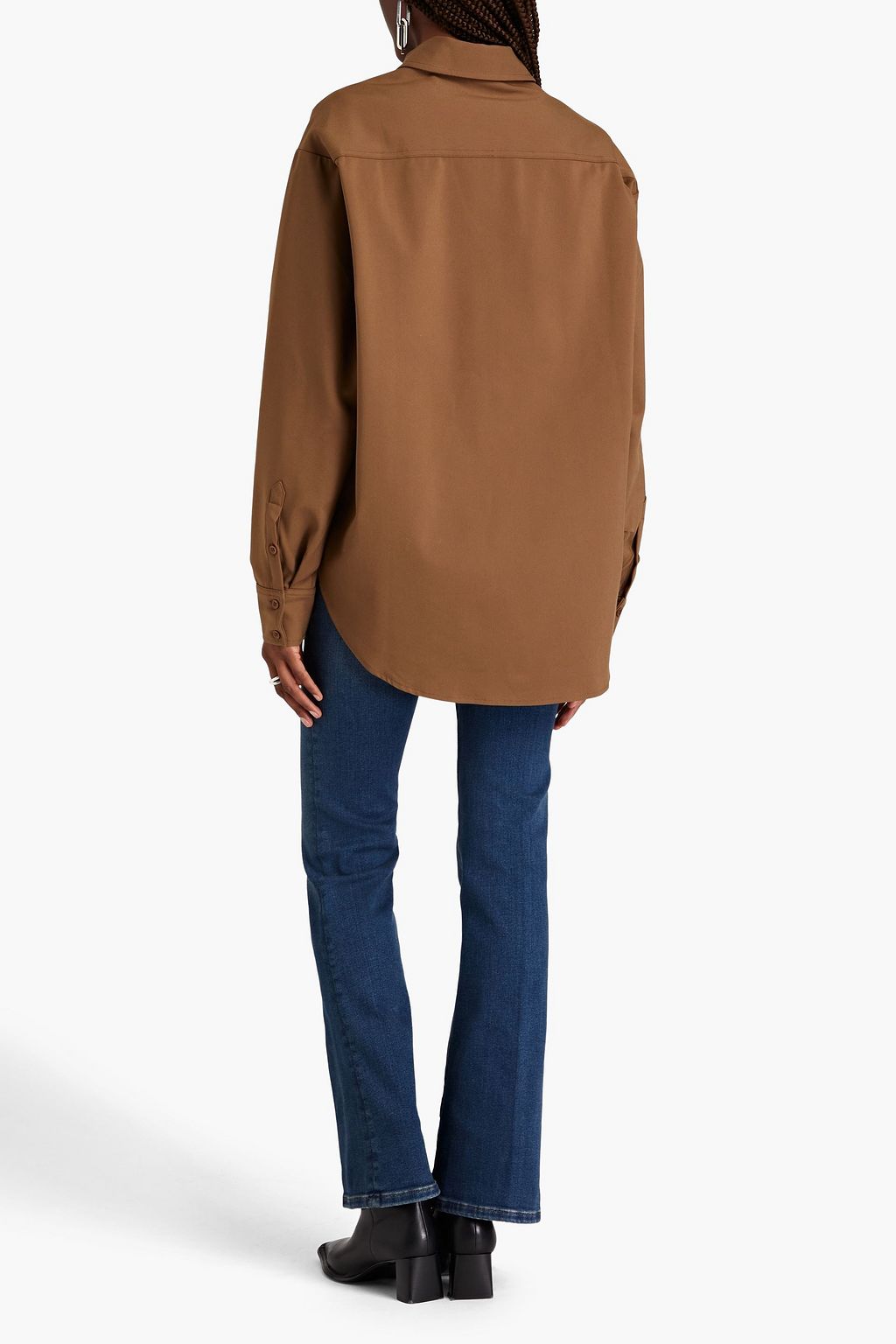 GOOD AMERICAN Oversized crepe shirt